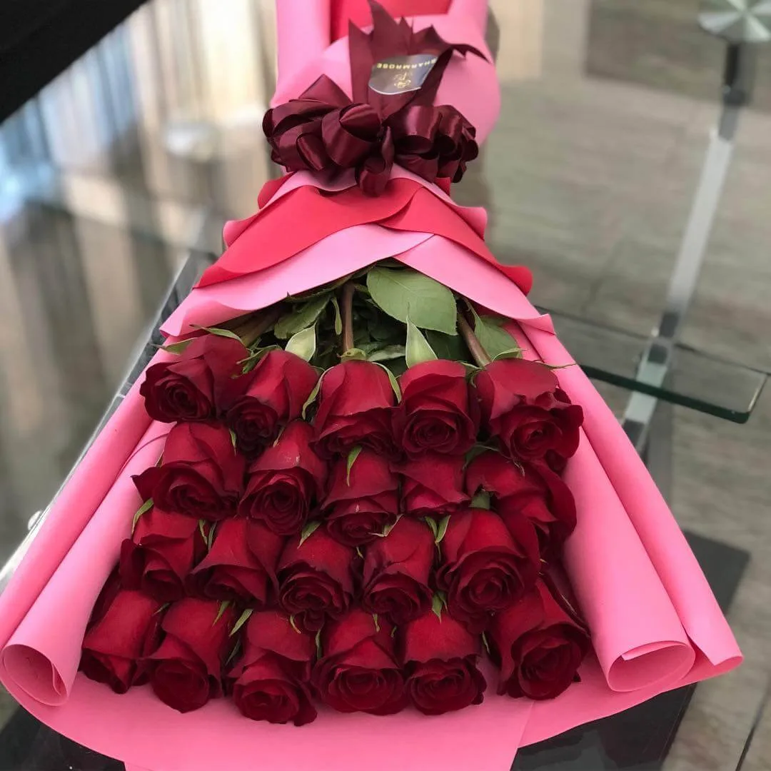 БУКЕТ КРАСНЫХ РОЗ "ELEGANCE"