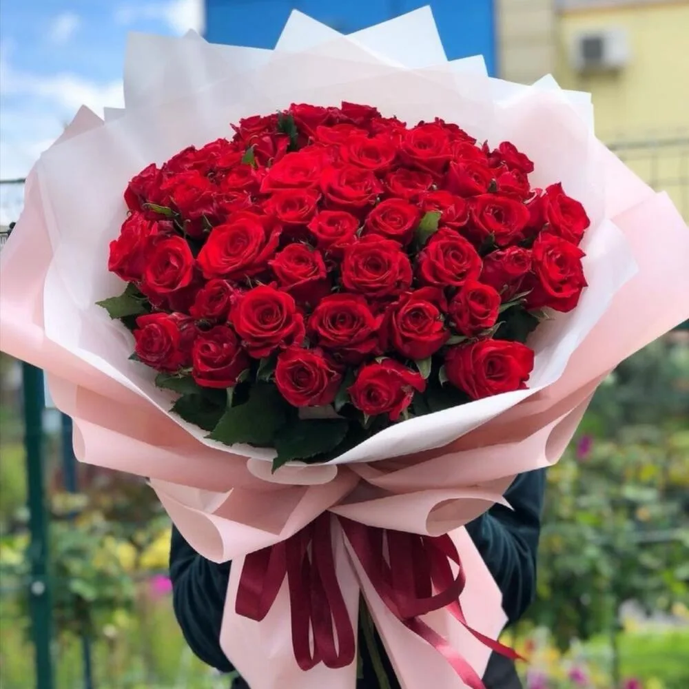 Букет " Богема" из 51 красной розы